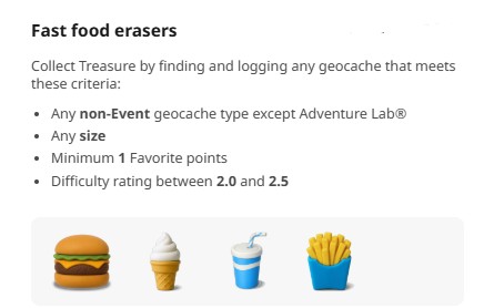 Fast food erasers